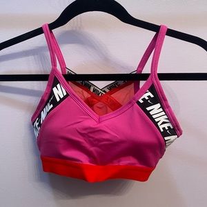 pink & red nike sports bra